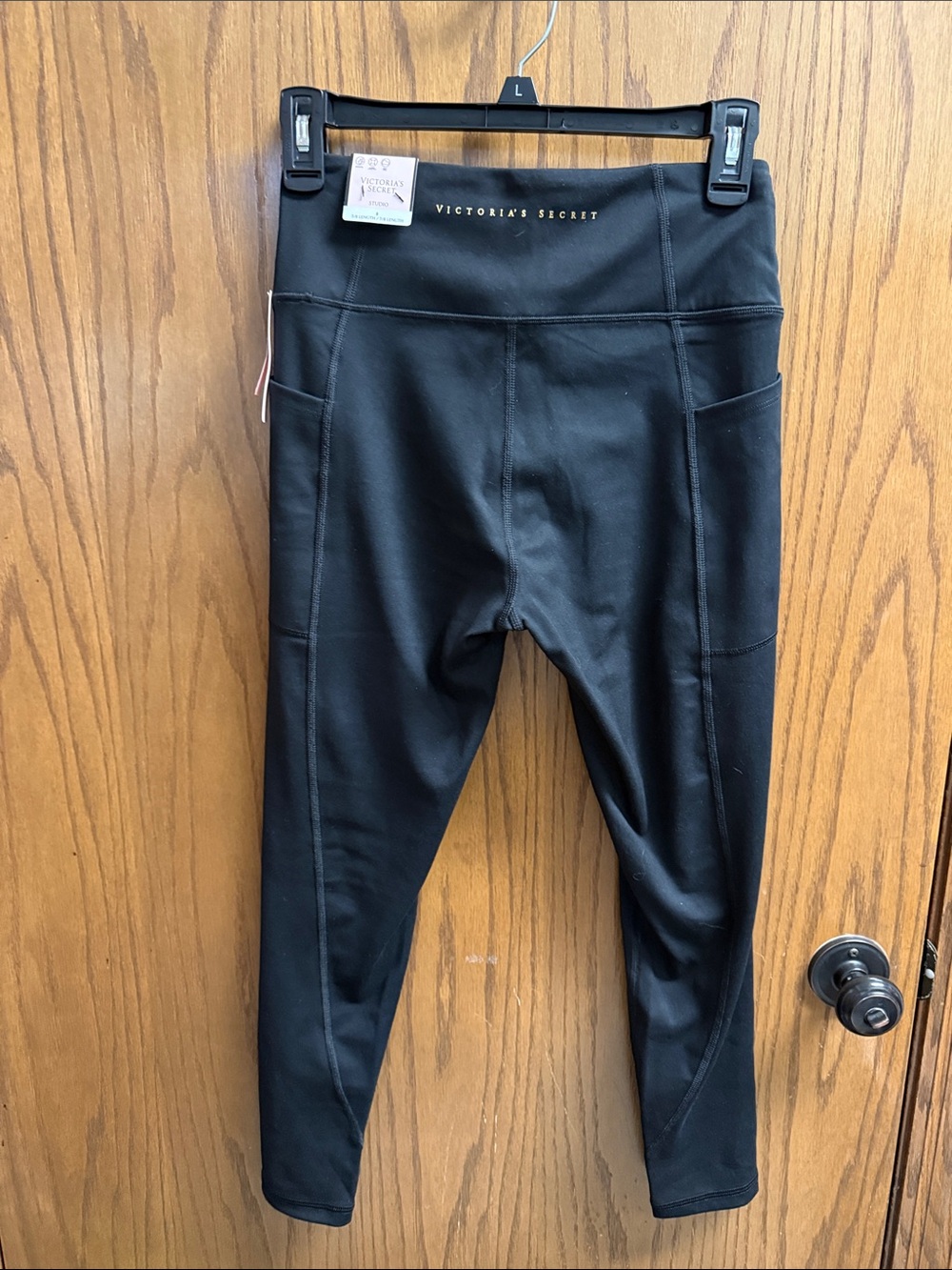 Victoria's Secret Black Leggings with Side Pockets
